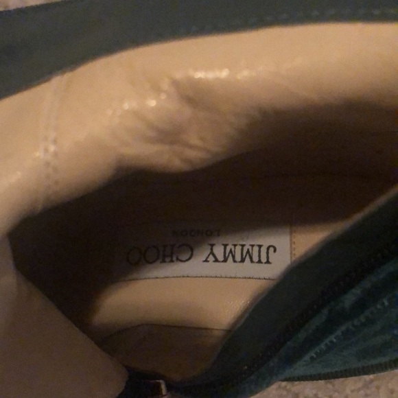 Jimmy Choo green velvet ankle boots size 35.5 - Picture 5 of 16